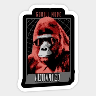 Gorilla Mode Activated: Unleash the Beast in Style Sticker